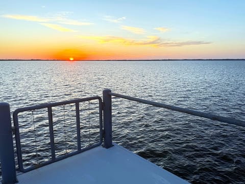 Sunset View from the top deck over the dock.