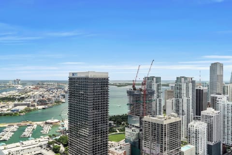 View on a Biscayne Bay from 49th floor