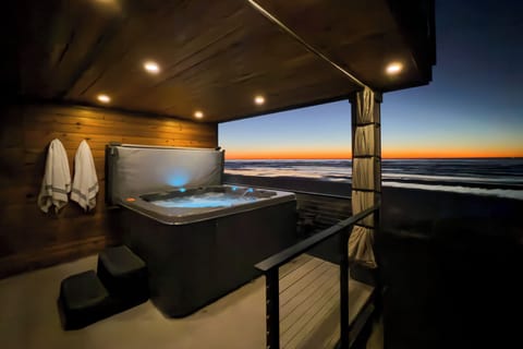 Private Hot Tub with Cabana curtain.