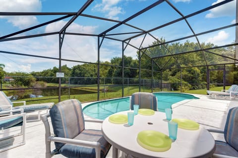 Great views of the forest and lake from the pool deck