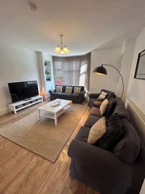 The flat is spacious and well-lit.

