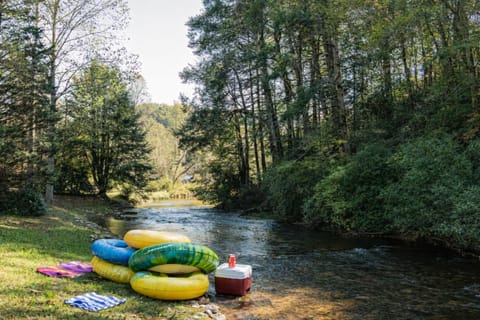 Grab a tube,hop in the creek, and let the gentle current carry your worries away
