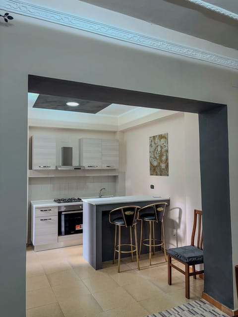 Room, 3 Bedrooms, Terrace | Private kitchen | Fridge, microwave, oven, stovetop