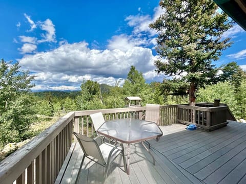 Outdoor seating with a view