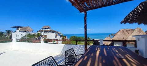 Enjoy the view from our shaded  private rooftop terrace