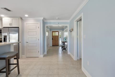 Entry into the kitchen with open concept