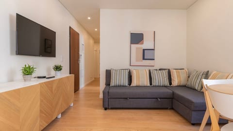 A colorful and modern living area with a large Smart TV.
#comfort #relax #modern #design #smarttv #portugal #pt #lisbon