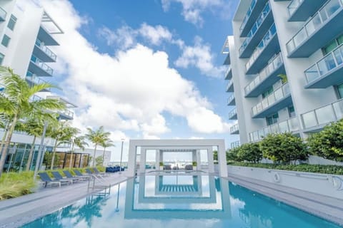 Refresh in the pristine pool with a beautiful bay view.