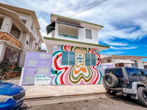 A stunning exterior with colorful details that reflect the vibrant interior.