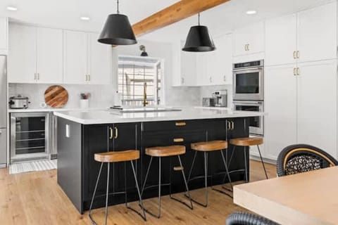 Beautiful kitchen with large island countertop