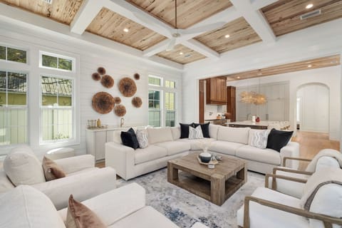 Cardinal View - Seagrove Beach - Living, Kitchen, and Dining Area