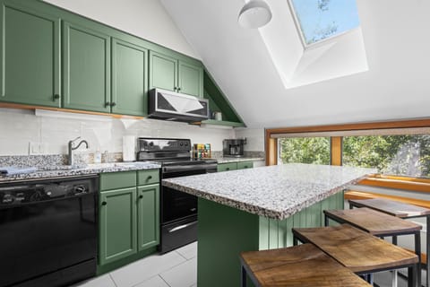 Fully stocked designer kitchen