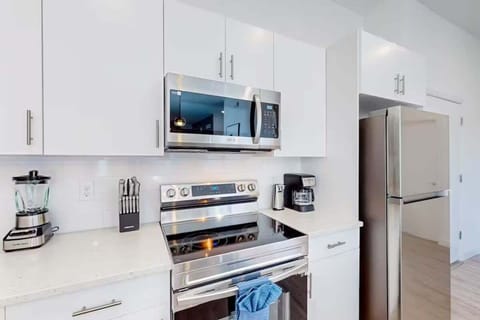 Channel your inner chef in the fully stocked kitchen, equipped for all your culinary adventures.