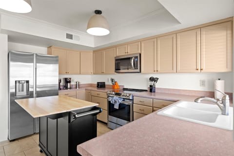 Our fully stocked kitchen