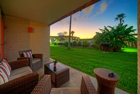 Watch sunset from the patio.