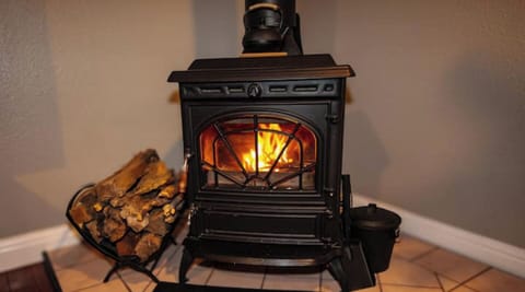 Cozy up to a warm fire together in the living room. We supply wood.