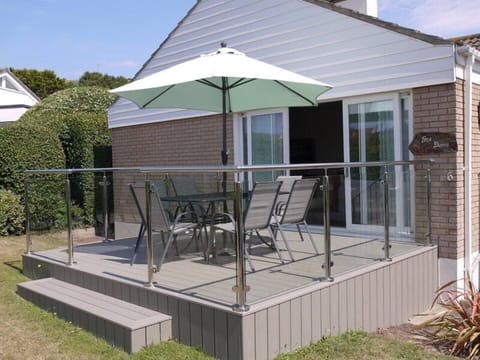 The front decking, ideal for alfresco dining or a relaxing glass of wine.