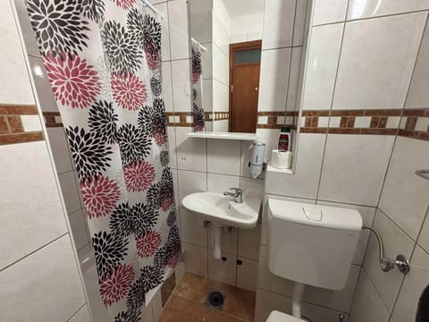 Economy Single Room, Balcony, Garden View | Bathroom | Shower, hair dryer, towels, soap