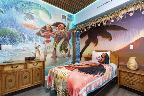 This moana themed bedroom will have your little ones feeling the magic in every room of this home.