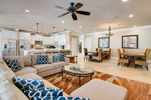 First Floor Living Room, Kitchen and Dining Area