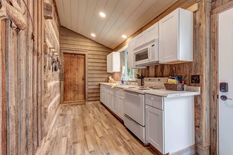 Our kitchen is equipped with plenty of cookware and utensils.