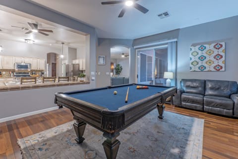 Cheer for the pool sharks from sideline seating.