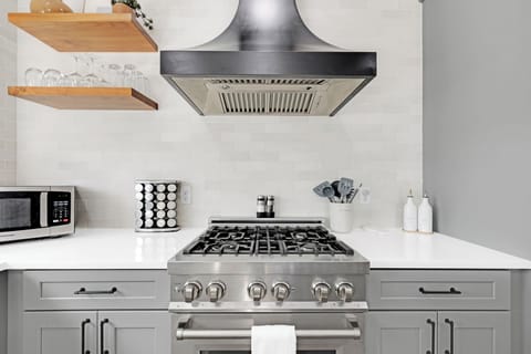 Fully stocked kitchen with top of the line appliances