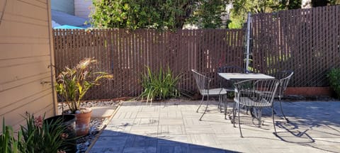 patio with table and chair
