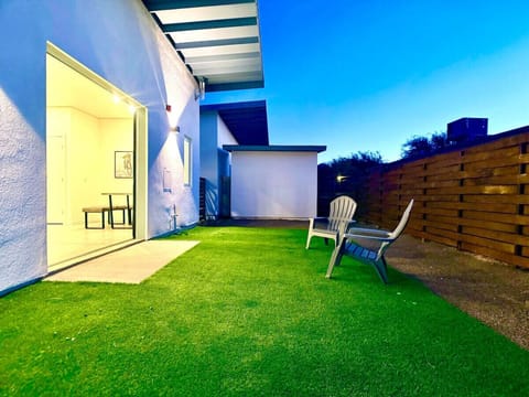 Side view of private back yard.