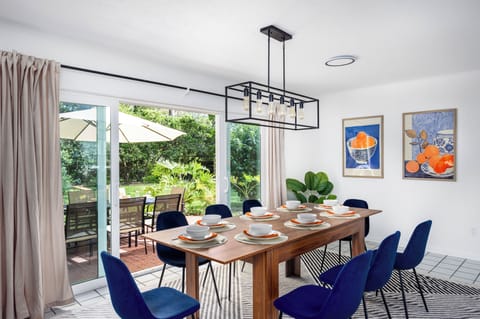 Dining area with seating for 10, just beside the patio area