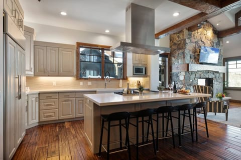 Indoors, Kitchen, Kitchen Island, Hardwood, Floor