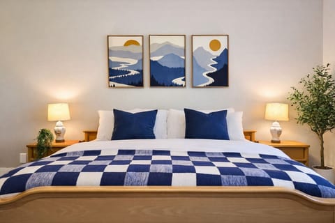Spacious king-size bed to relax and unwind.