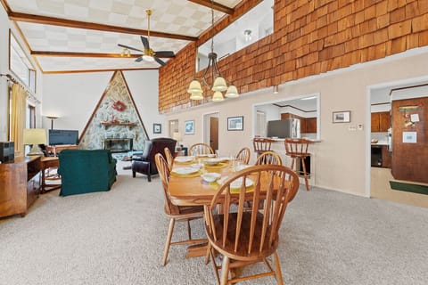 Dining area opens to the kitchen