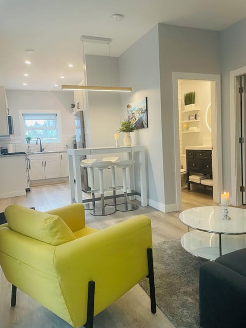 View of kitchen and bathroom