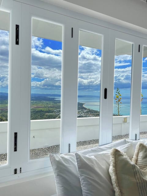 View from your bed. Your room has blackout curtains for a great night's sleep and sheer curtains if you want to enjoy the view.