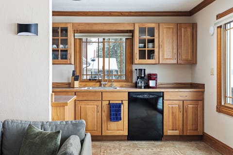 Second kitchen (upstairs) offers full appliances including refrigerator & stoves