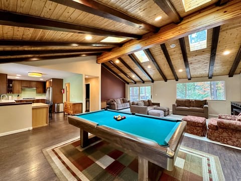 living room with pool table - living room with pool table