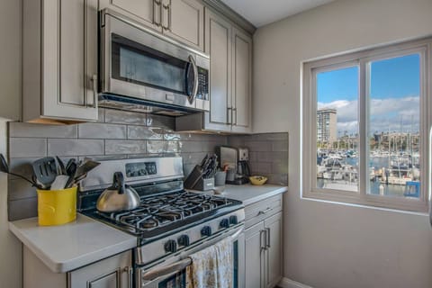 Kitchen with a View of Marina
