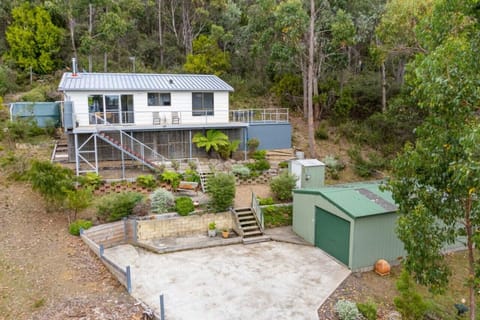 Entrance to High view House, 3 separate flights of stairs to the top