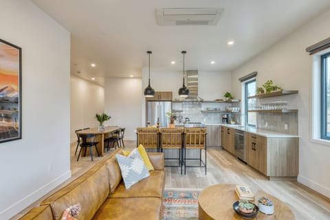 Open-concept living room and kitchen view, perfect for entertaining