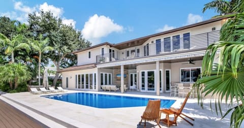 Sunny Pool Area Adorned with Stylish Sun Loungers