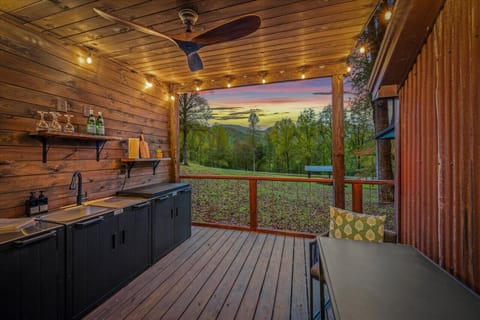 Outdoor covered kitchen