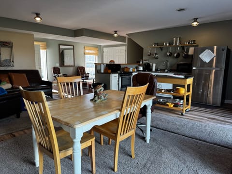 North wing 1st floor open concept living room /kitchen. Futon in this room.