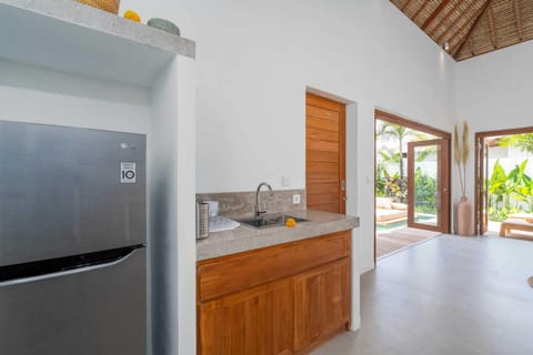 Basic Villa | Private kitchen | Fridge, microwave, stovetop, electric kettle