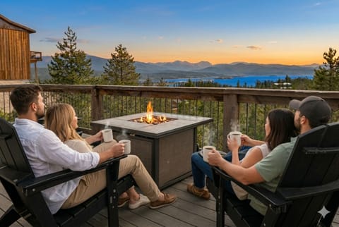 The ultimate summer evening: Sunset fire pit sessions overlooking Lake Granby
