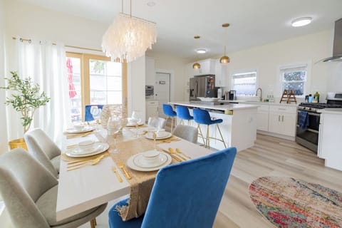 Kitchen opens up to the large open space perfect for entertaining.