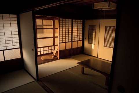 Sunrise through the 'Engawa'.