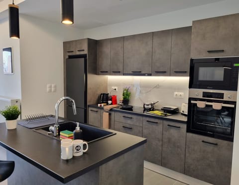 Deluxe Apartment, Park View | Private kitchen | Stovetop, espresso maker, coffee/tea maker, electric kettle
