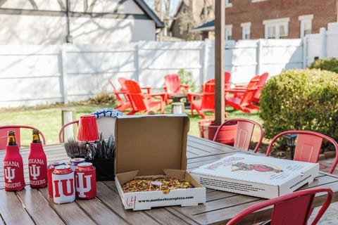 Dinner al fresco, Hoosier style - just steps away, grab a pizza from Bloomington's favorite Mother Bear's (we recommend Dante's Inferno if you like a little kick)