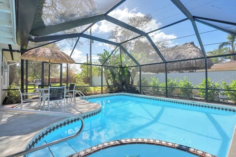 Heated pool and outdoor dining area